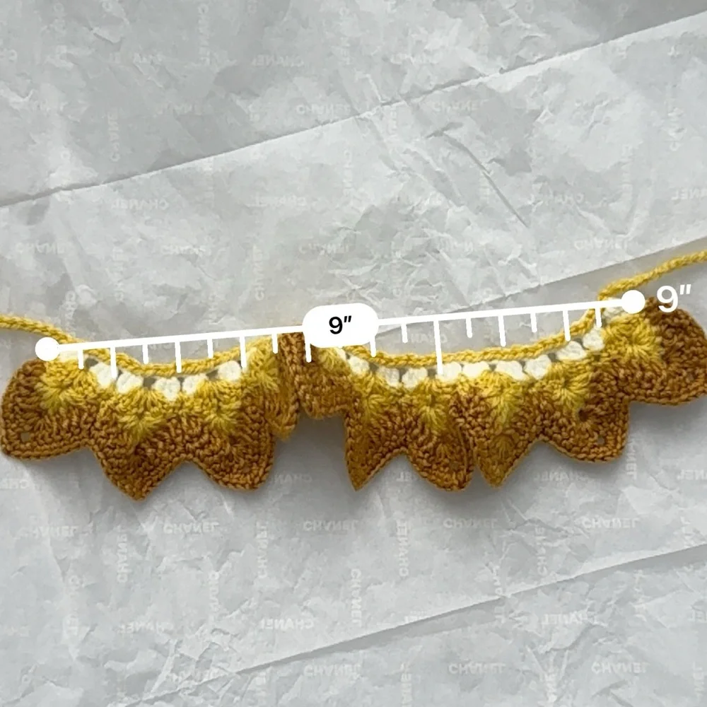 Sunflower Crochet Cat Collar